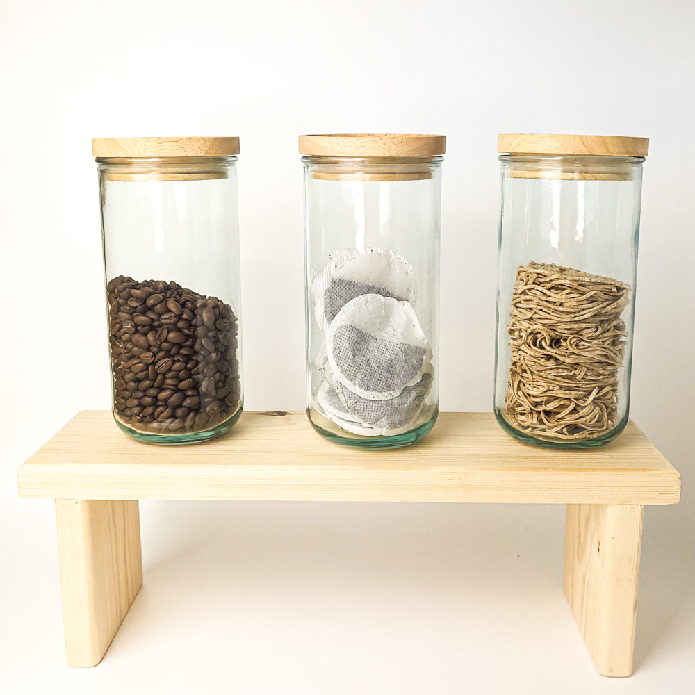 Stackable glass storage jar | 100% recycled glass | 820ml capacity