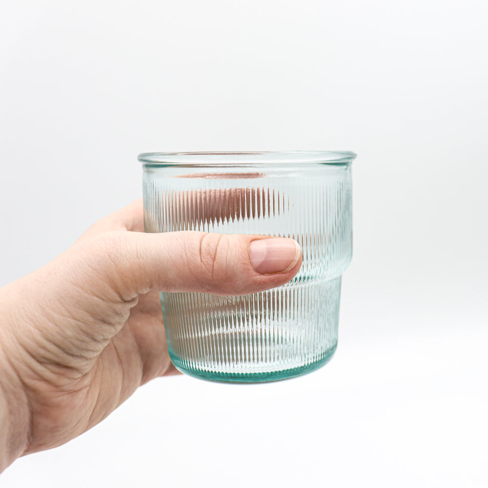 
                  
                    Stacking Ribbed Glass | tumbler |100% recycled glass | 220ml
                  
                