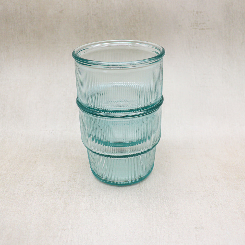 
                  
                    Stacking Ribbed Glass | tumbler |100% recycled glass | 220ml
                  
                
