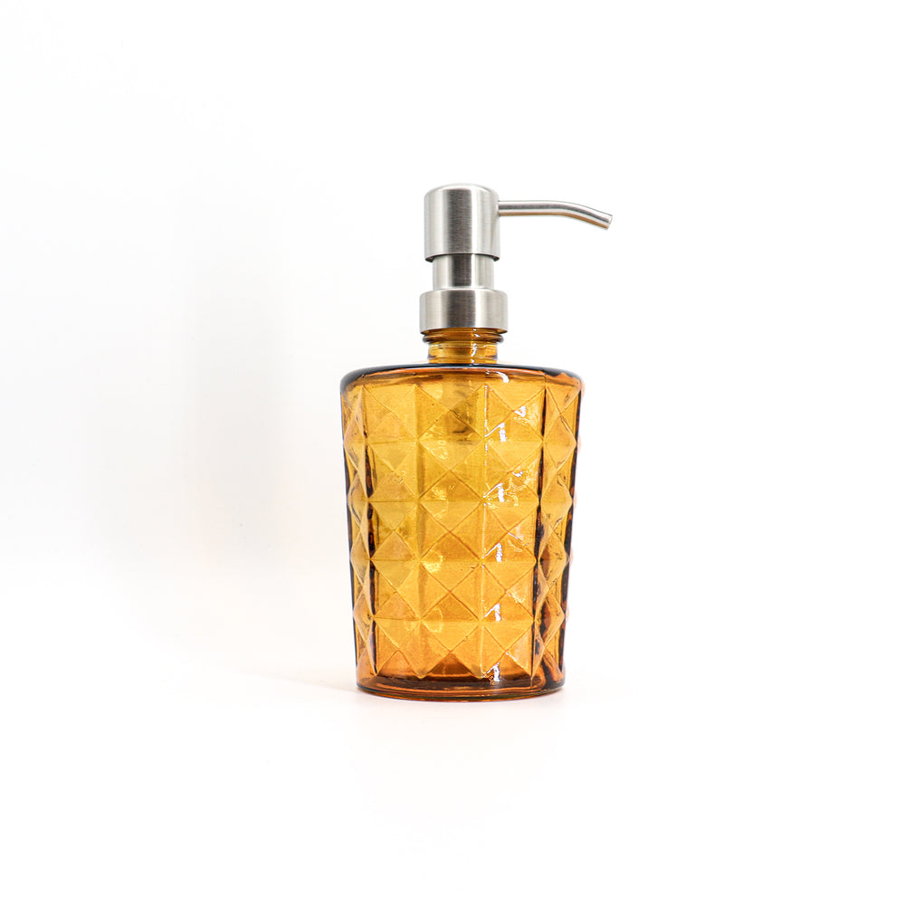 
                  
                    Recycled glass soap dispenser - vintage yellow - silver pump
                  
                
