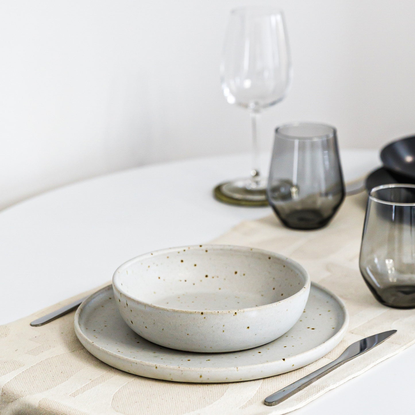 
                  
                    DOR & TAN Everyday Dinner Plate - Speckled White
                  
                
