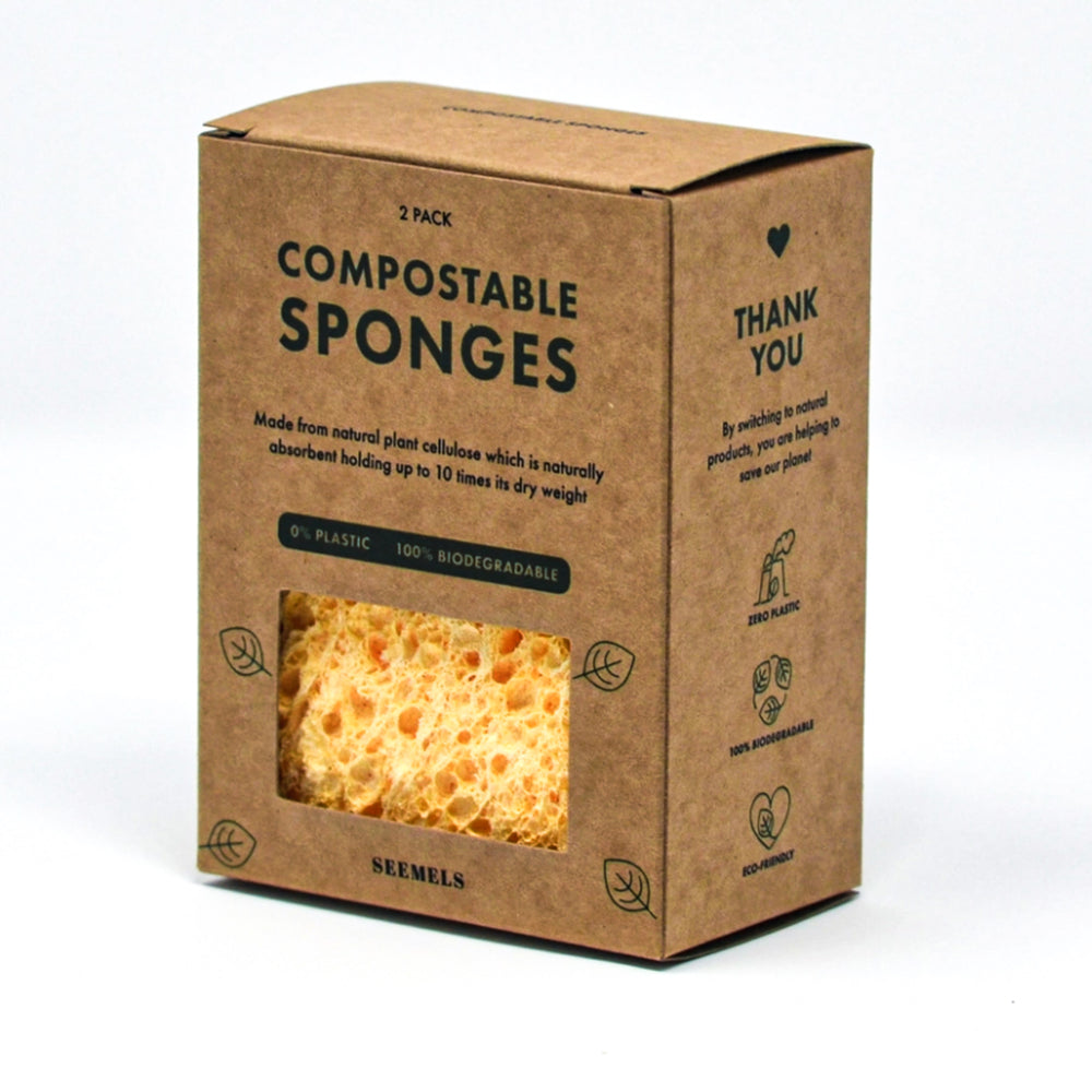 Compostable sponges, 2 pack